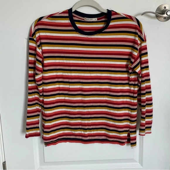 Marine Layer Merritt Crew Rosewood Stripe 29084 - Picture 3 of 14
